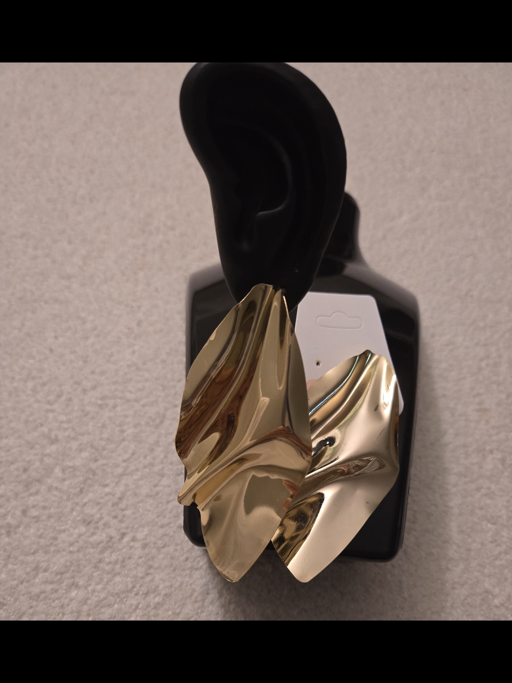Statement Gold Sculptural Drop Earrings